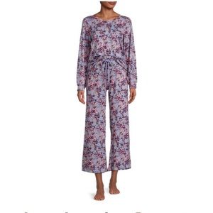Jessica Simpson Women's Floral Top and Pants 2-Piece Sleep Set